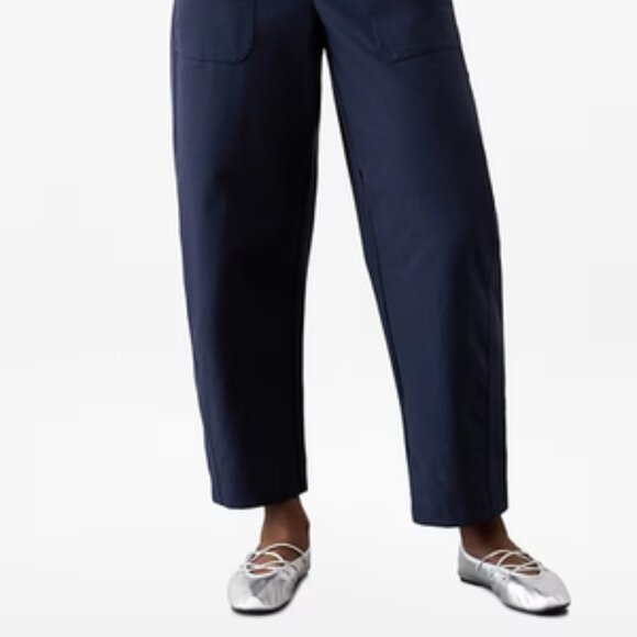 Athleta - Skyline High Rise Barrel Leg Pant Navy Blue Size 8 - Picture 2 of 14